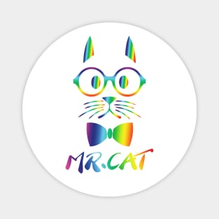 Colorful Mr Cat Magnet